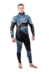 Гидрокостюм Фридайвинг Heiwa 5мм голый/открытая пора окраска камо синий серый Гидрокостюм Фридайвинг Heiwa 5мм голый/открытая пора окраска камо синий серый